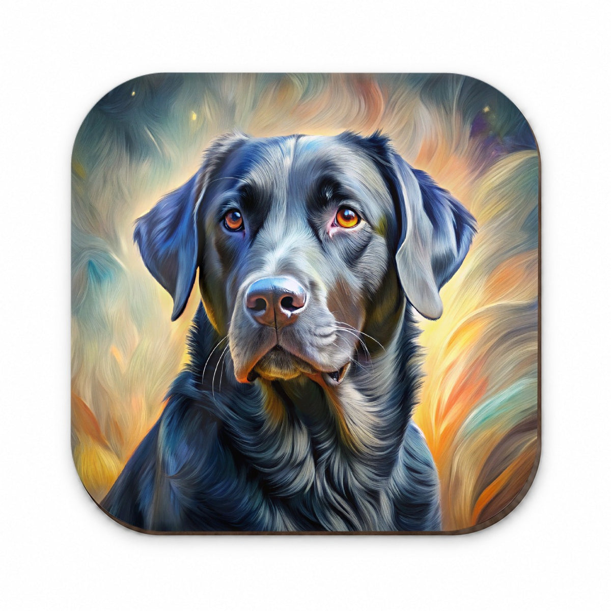 Black Labrador Retriever Dog Expressionism Art Fridge Magnet