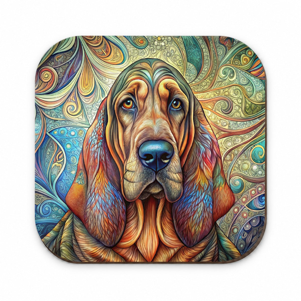 Bloodhound Dog Bohemian Art Fridge Magnet