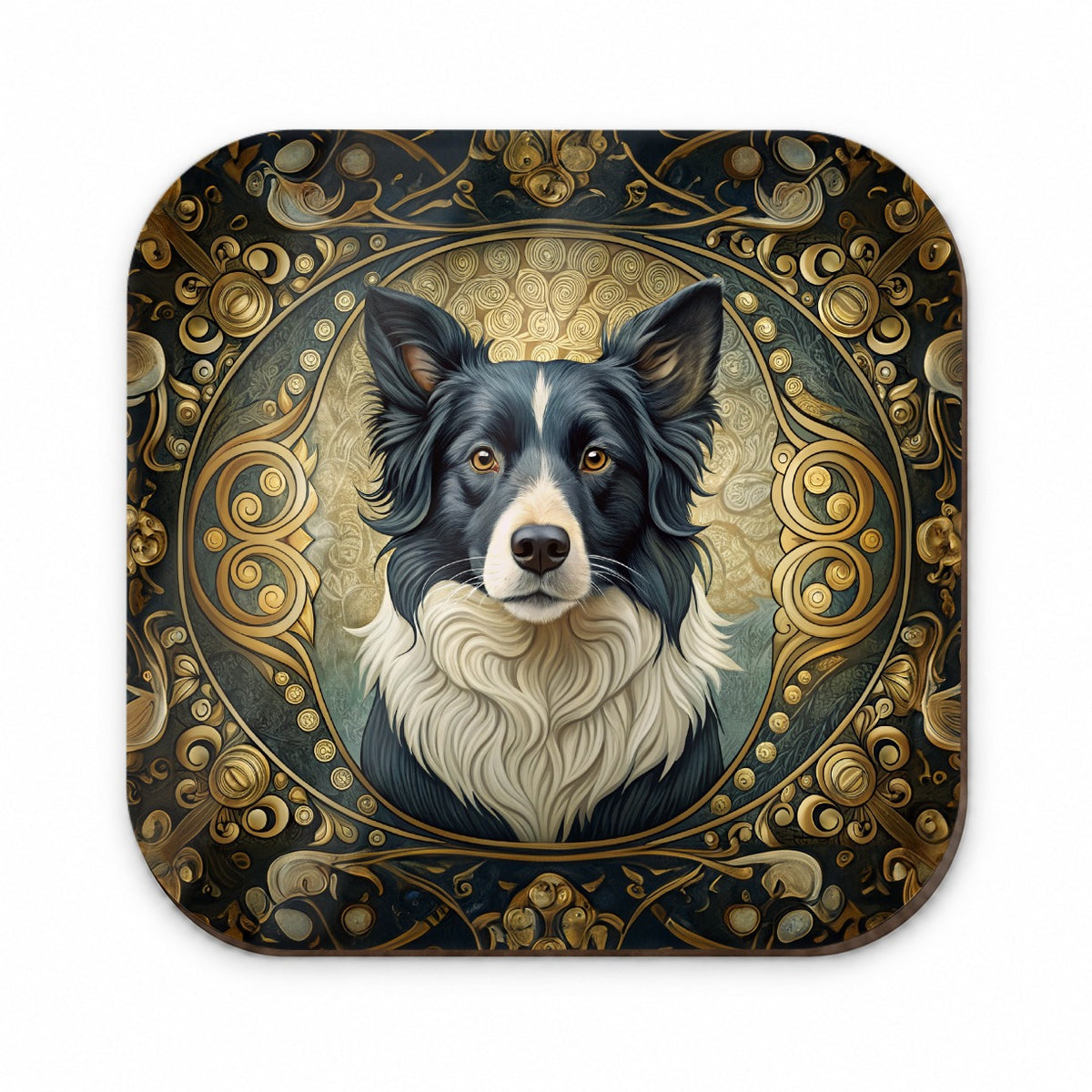 Border Collie Dog Art Nouveau Fridge Magnet
