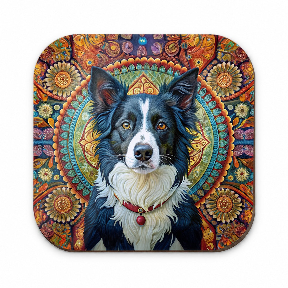 Border Collie Dog Bohemian Art Fridge Magnet