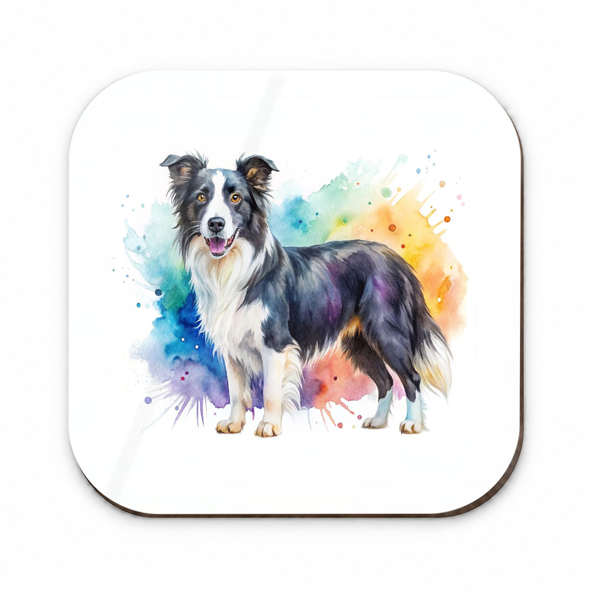 Border Collie Dog Watercolor Style Fridge Magnet