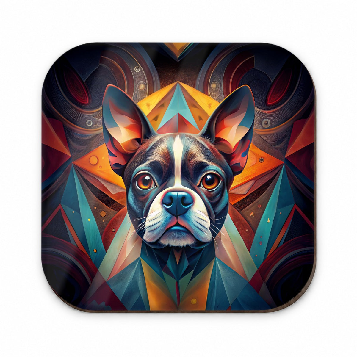 Boston Terrier Dog Abstract Stylized Art Fridge Magnet