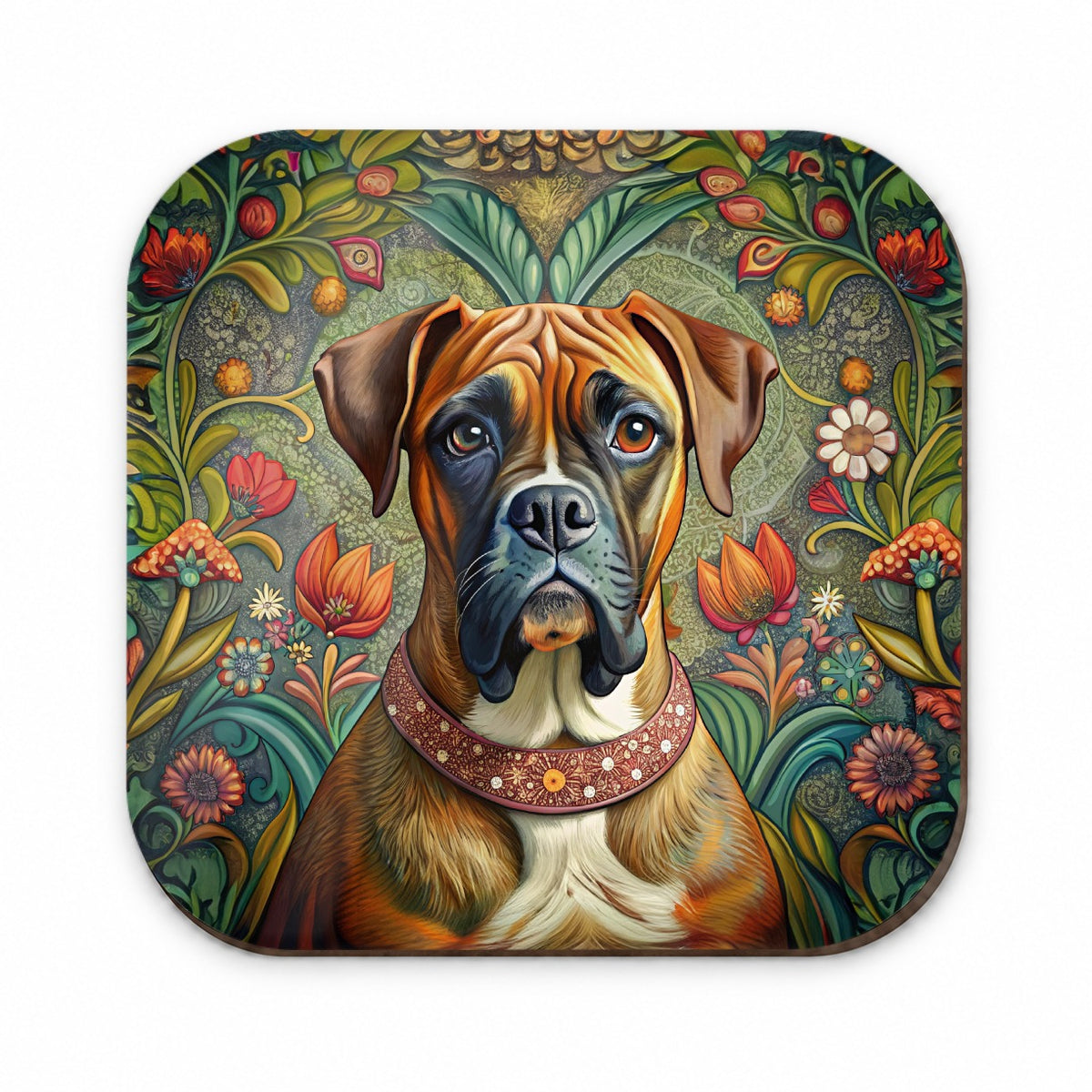 Boxer Dog French Bohemian Art Fridge Magnet