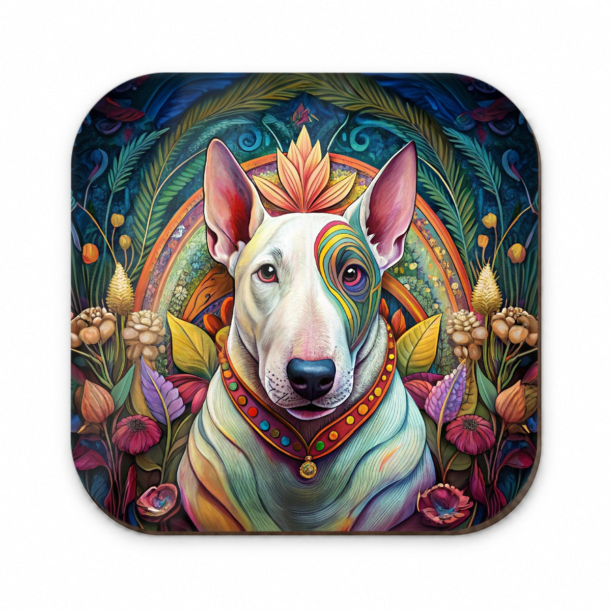 Bull Terrier Dog French Bohemian Art Fridge Magnet