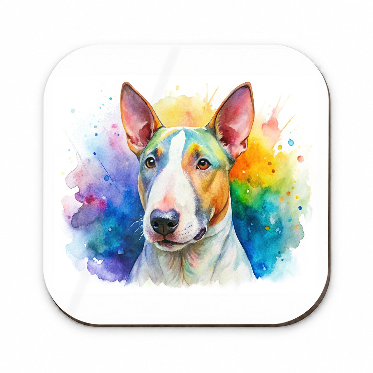 Bull Terrier Dog Watercolor Style Fridge Magnet
