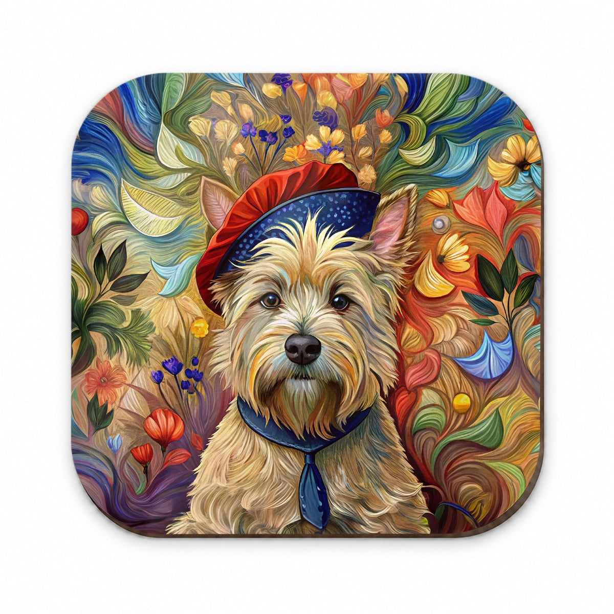 Cairn Terrier Dog French Bohemian Art Fridge Magnet