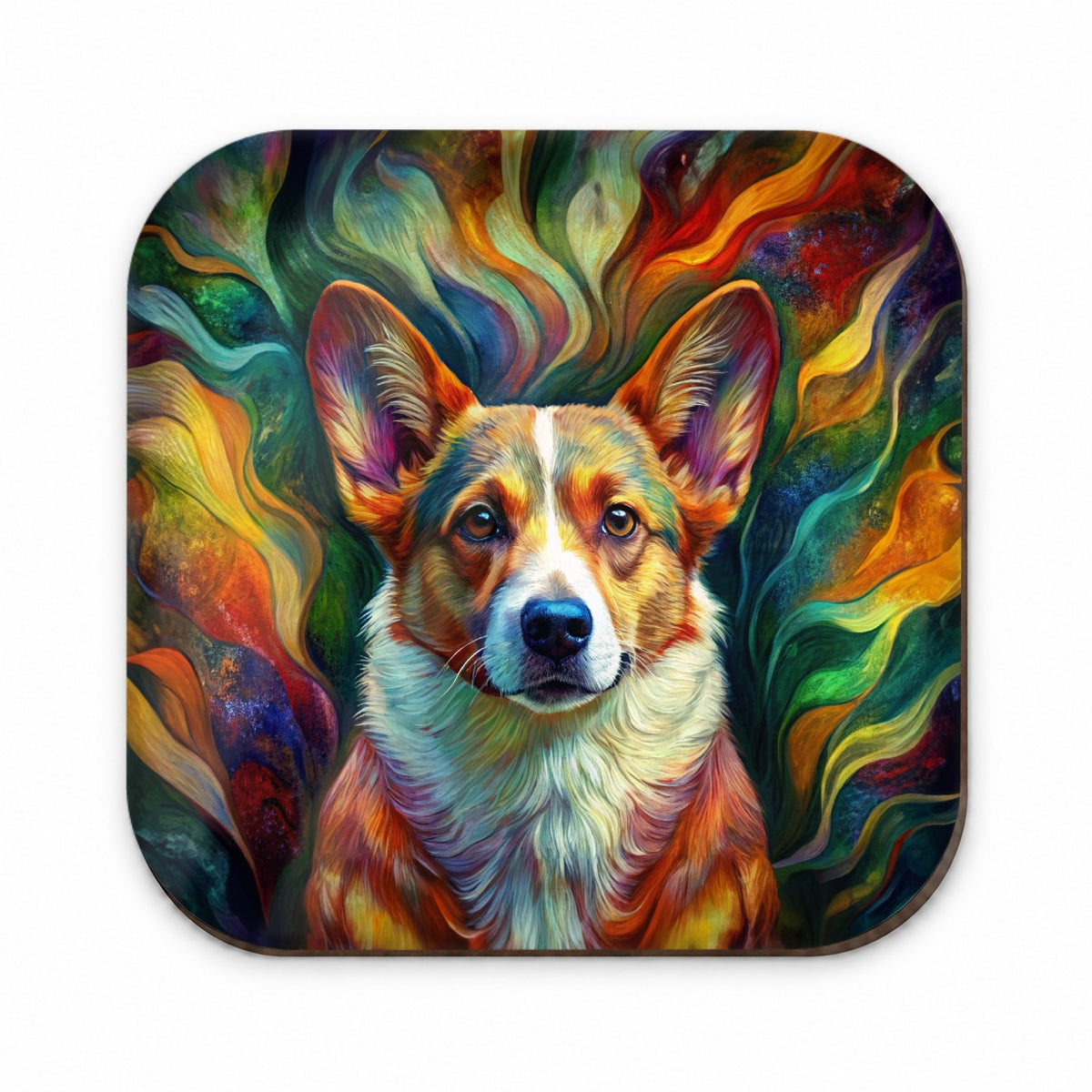 Cardigan Welsh Corgi Dog Abstract Art Fridge Magnet