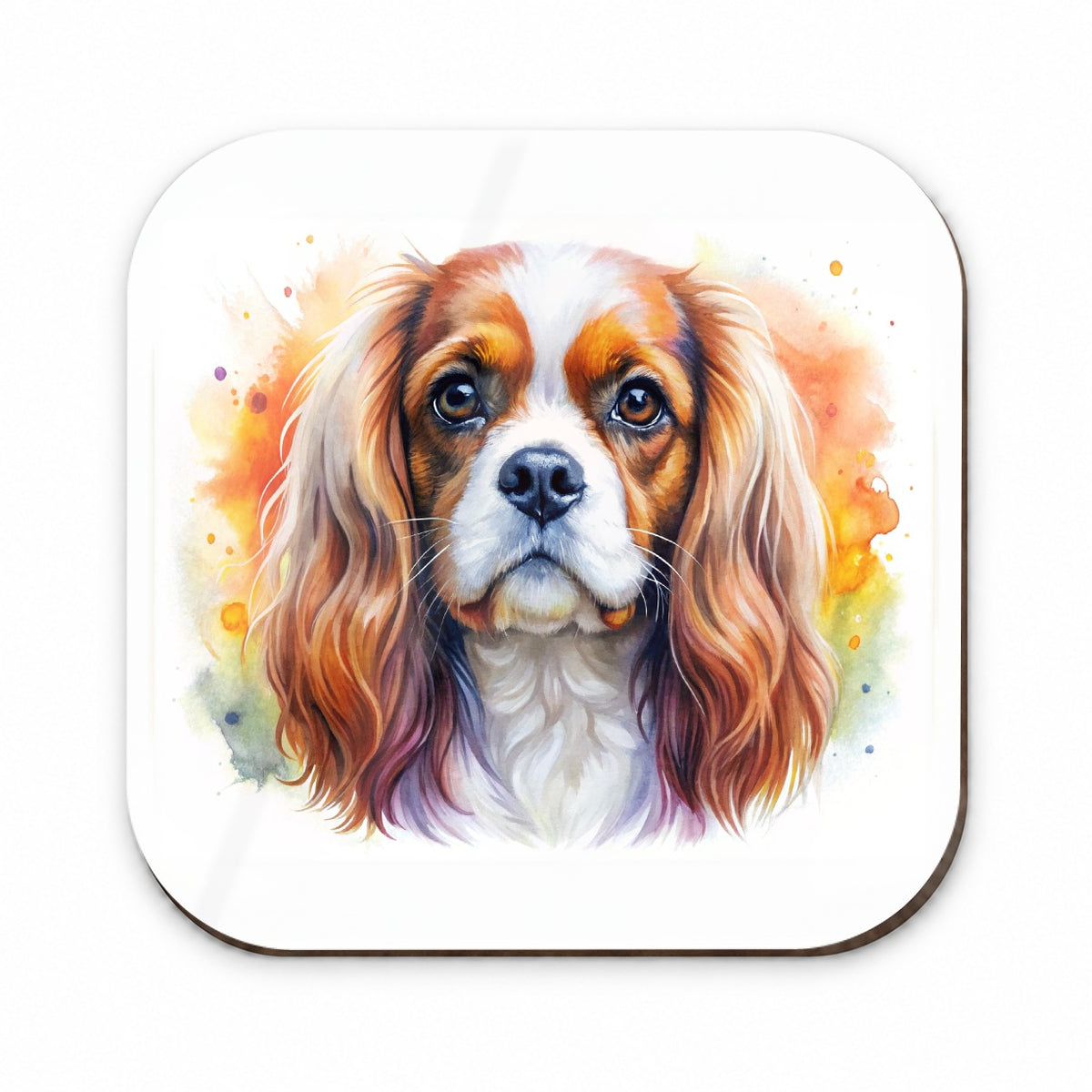 Cavalier King Charles Spaniel Dog Watercolor Style Fridge Magnet