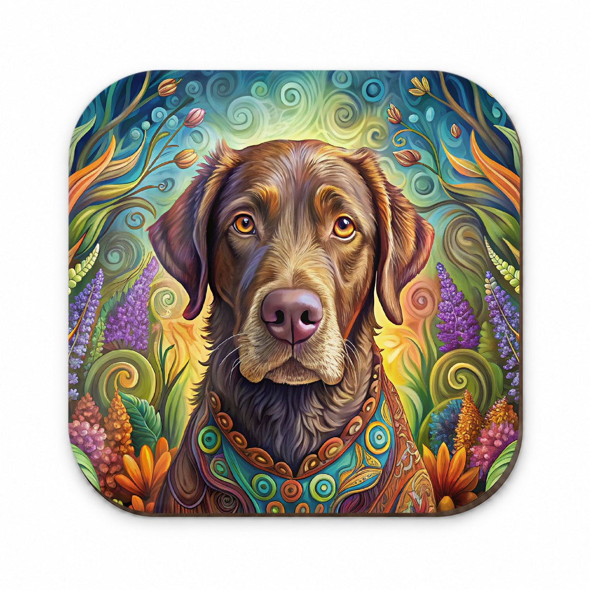 Chesapeake Bay Retriever Dog Bohemian Art Fridge Magnet
