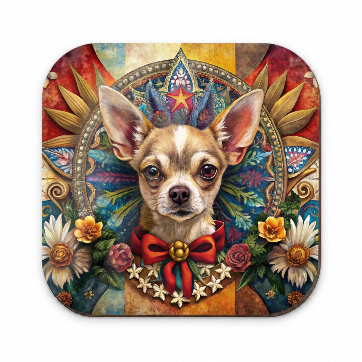 Chihuahua Dog French Bohemian Art Fridge Magnet