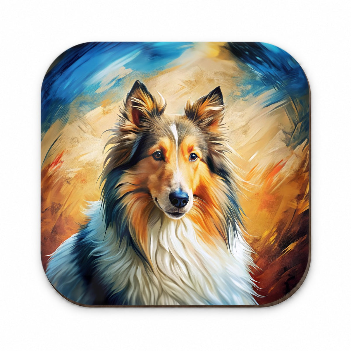 Collie Dog Expressionism Art Fridge Magnet