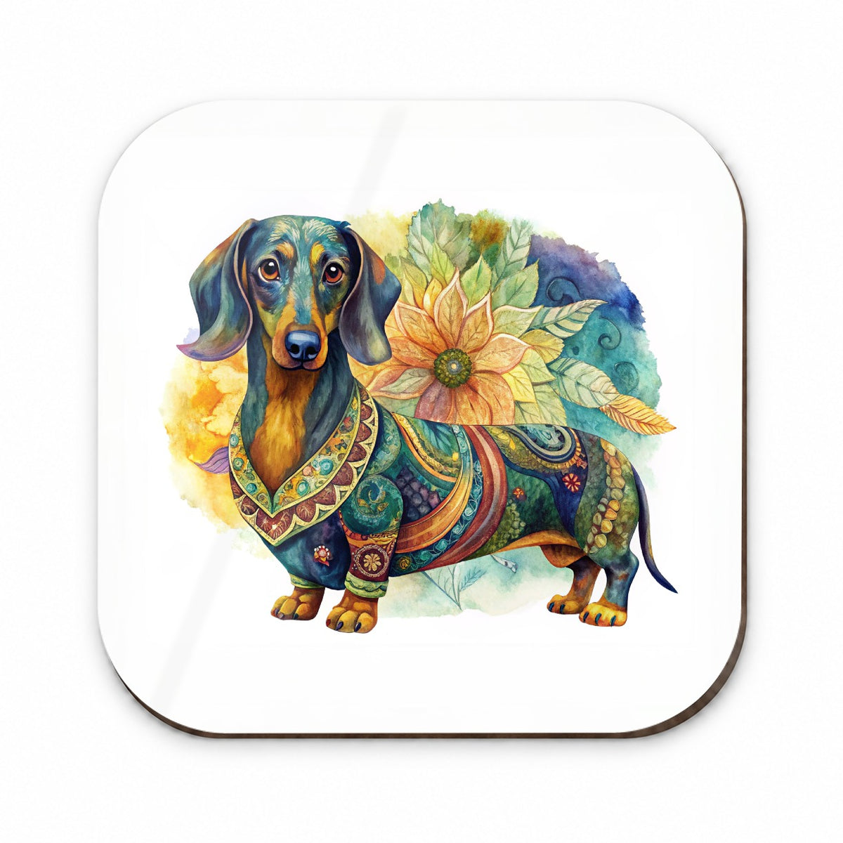 Dachshund Dog Bohemian Art Fridge Magnet