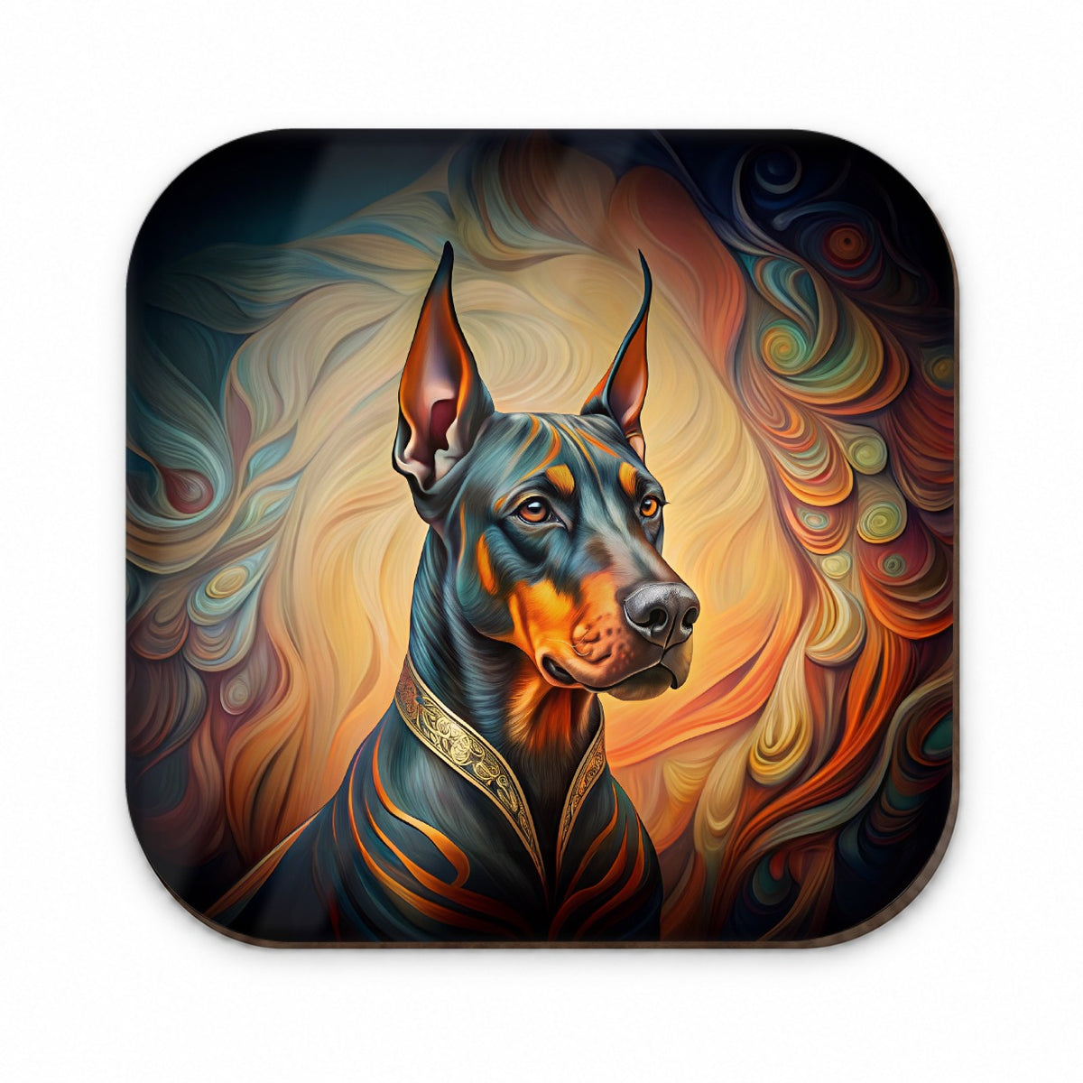 Doberman Pinscher Dog Art Nouveau Fridge Magnet