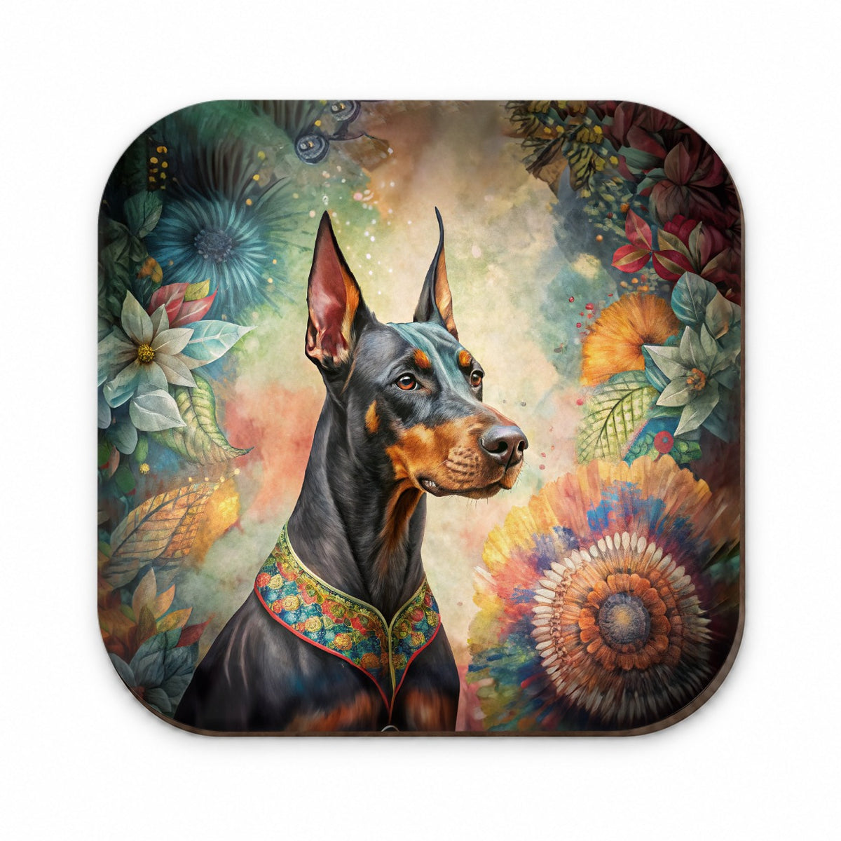 Doberman Pinscher Dog Bohemian Art Fridge Magnet