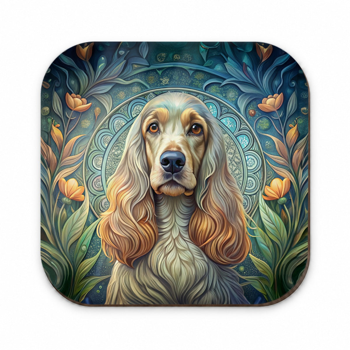 English Cocker Spaniel Dog Art Nouveau Fridge Magnet