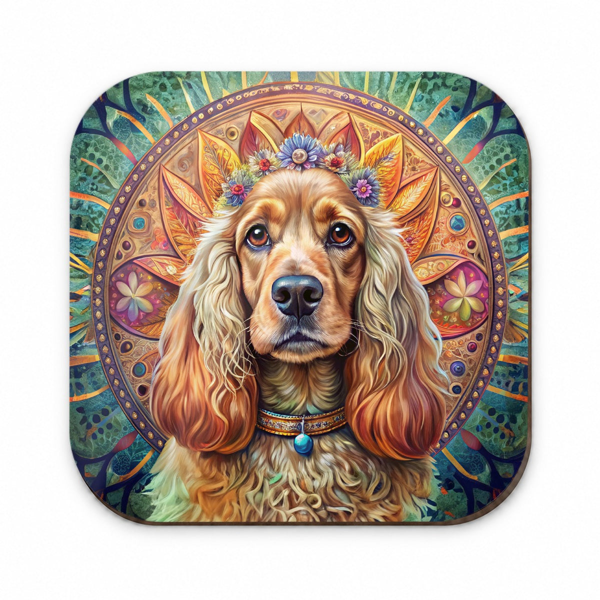 English Cocker Spaniel Dog Bohemian Art Fridge Magnet
