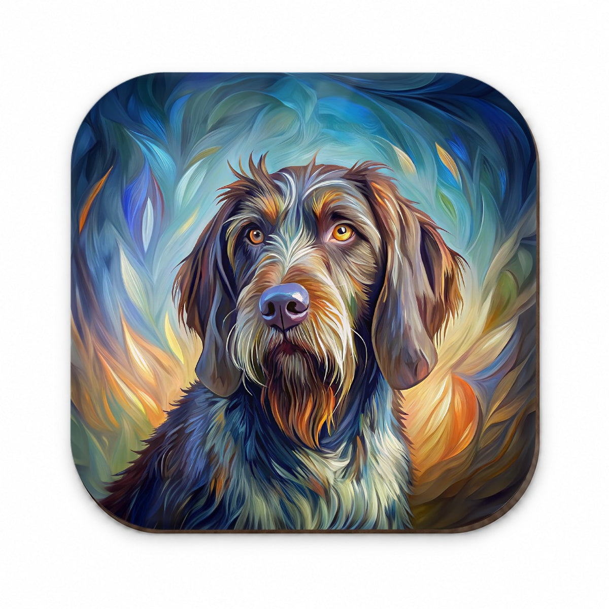 German Wirehaired Pointer Dog Expressionism Art Fridge Magnet