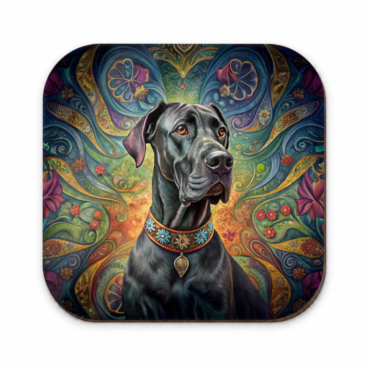 Great Dane Dog French Bohemian Art Fridge Magnet