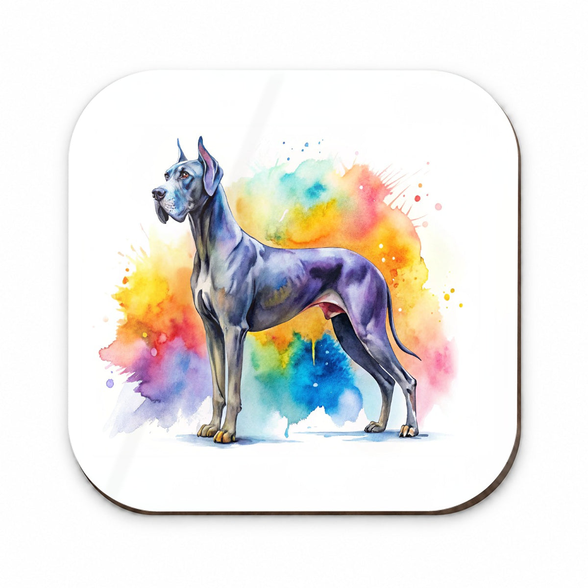 Great Dane Dog Watercolor Style Fridge Magnet