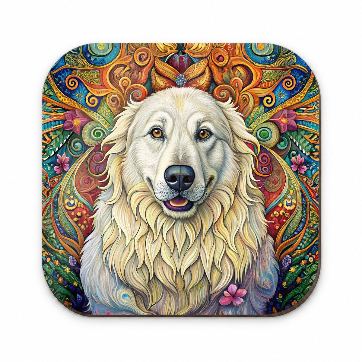 Great Pyrenees Dog Bohemian Art Fridge Magnet
