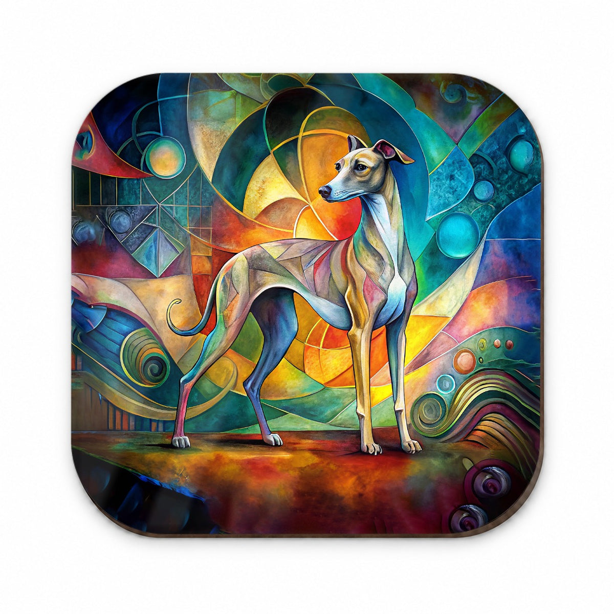 Italian Greyhound Dog Abstract Art Fridge Magnet