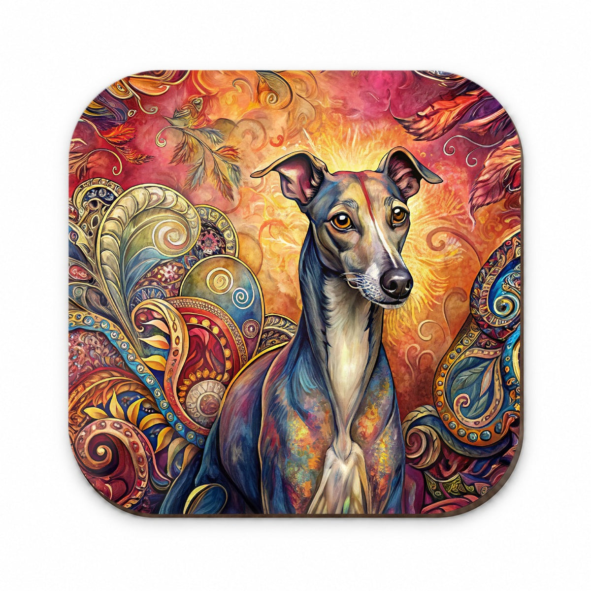Italian Greyhound Dog Bohemian Art Fridge Magnet