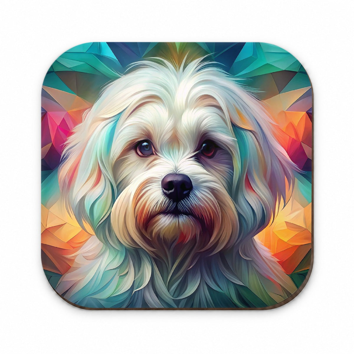 Maltese Dog Abstract Art Fridge Magnet