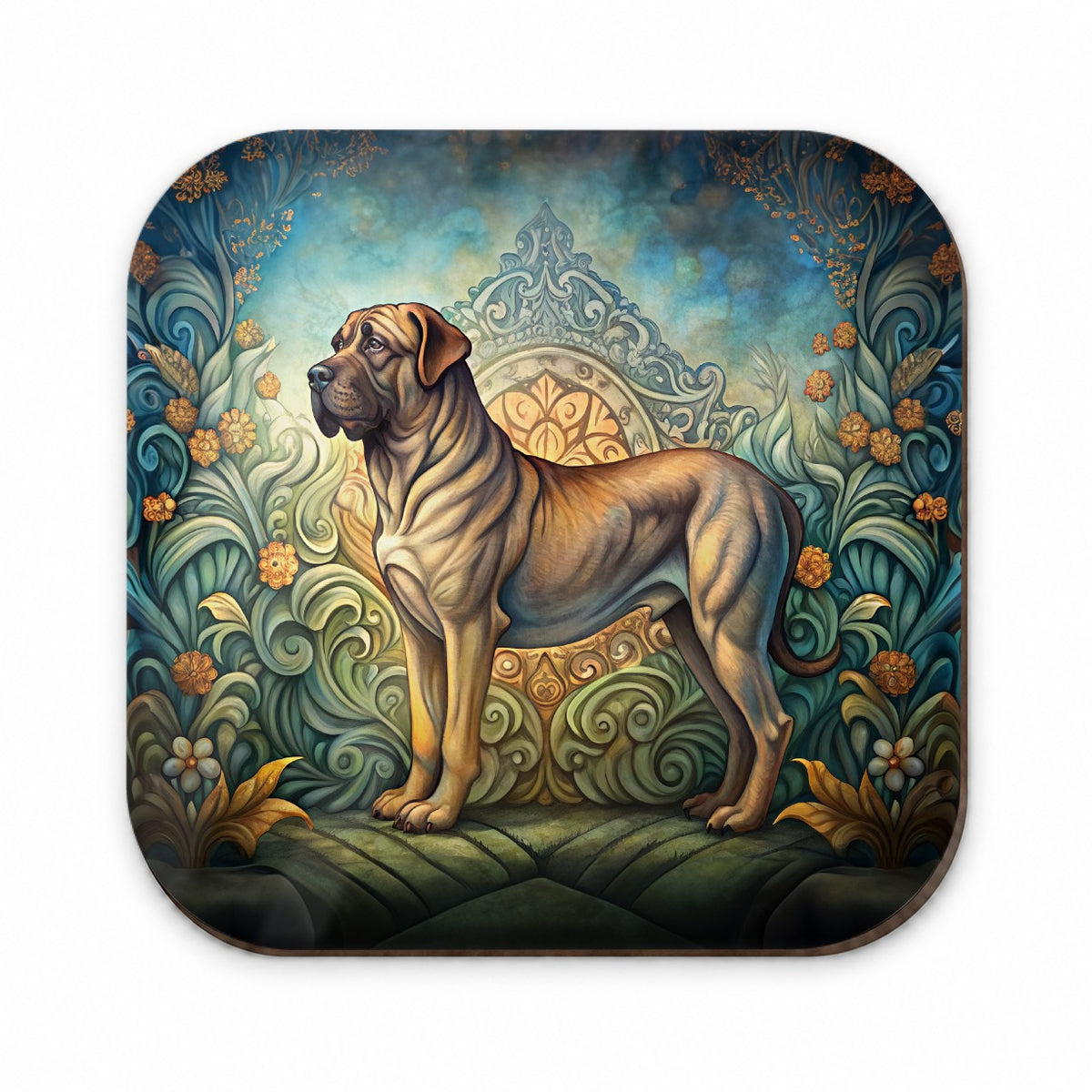 Mastiff Dog Art Nouveau Fridge Magnet