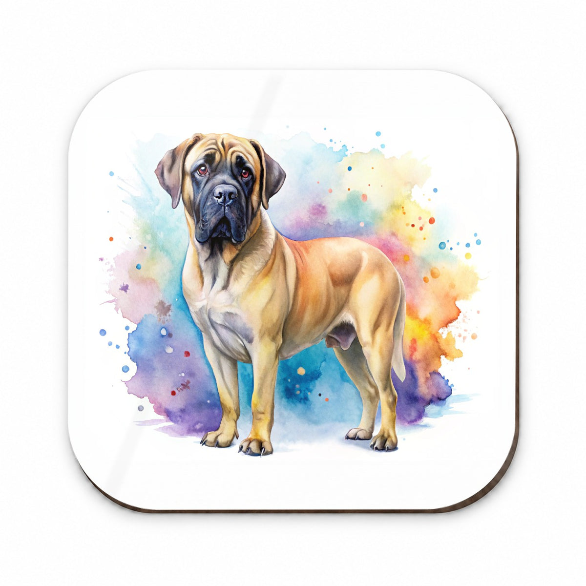 Mastiff Dog Watercolor Style Fridge Magnet
