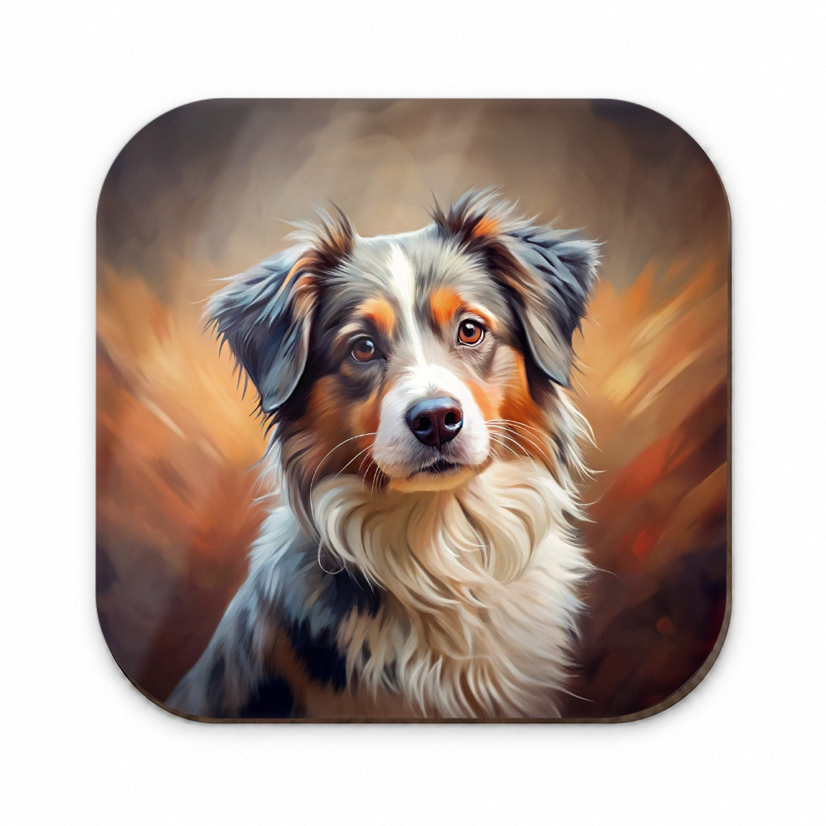 Miniature American Shepherd Dog Expressionism Art Fridge Magnet