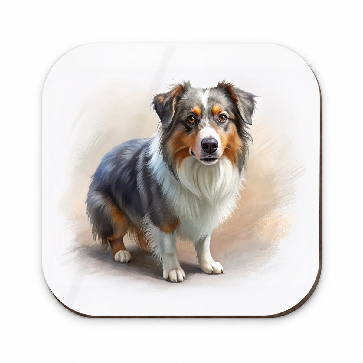 Miniature American Shepherd Dog Illustration Fridge Magnet