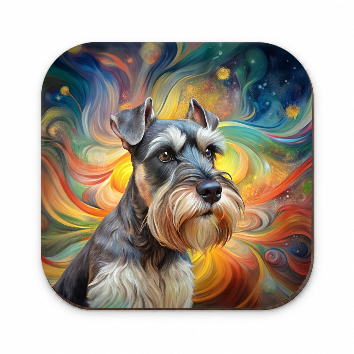 Miniature Schnauzer Dog Abstract Art Fridge Magnet