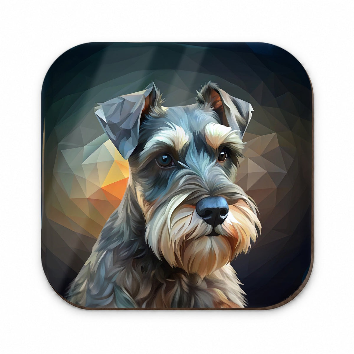 Miniature Schnauzer Dog Abstract Stylized Art Fridge Magnet