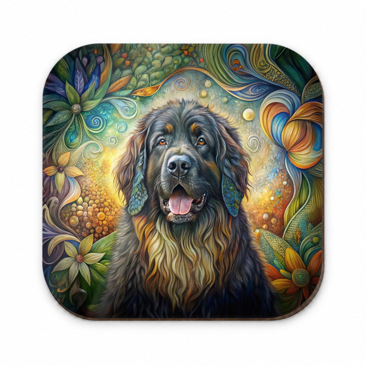 Newfoundland Dog Bohemian Art Fridge Magnet