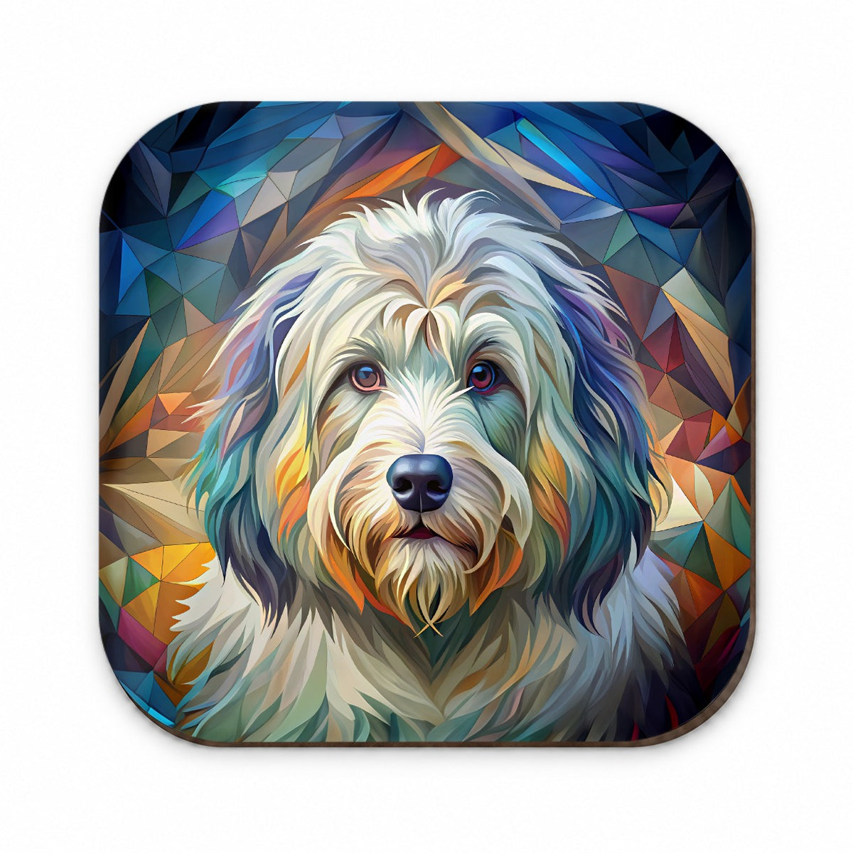 Old English Sheepdog Dog Abstract Stylized Art Fridge Magnet
