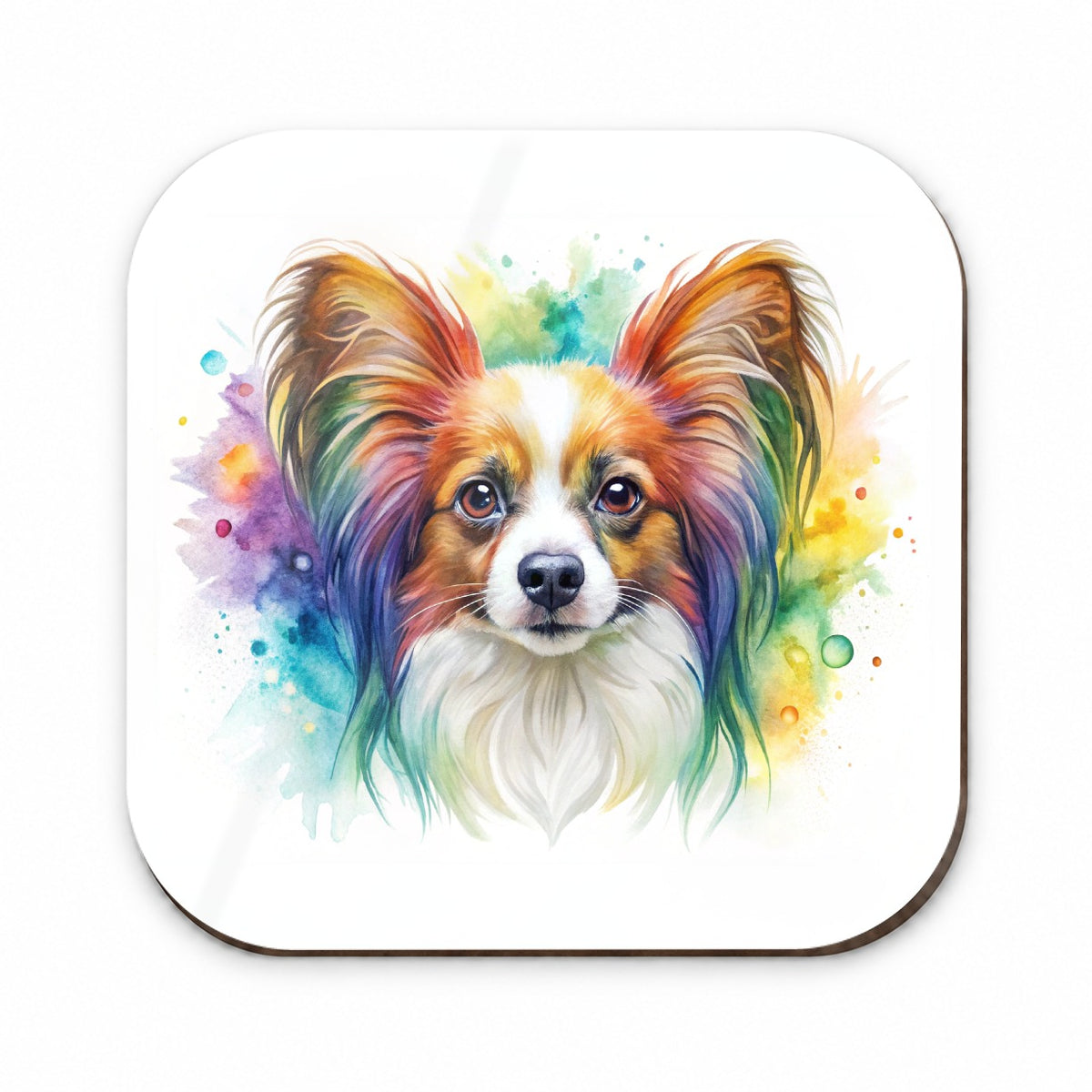 Papillon Dog Watercolor Style Fridge Magnet