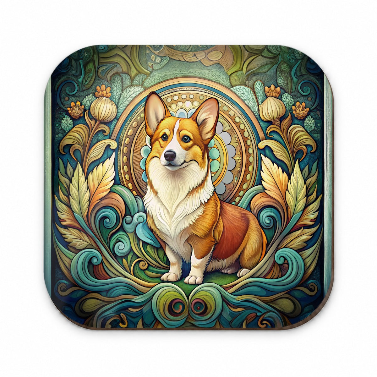Pembroke Welsh Corgi Dog Art Nouveau Fridge Magnet
