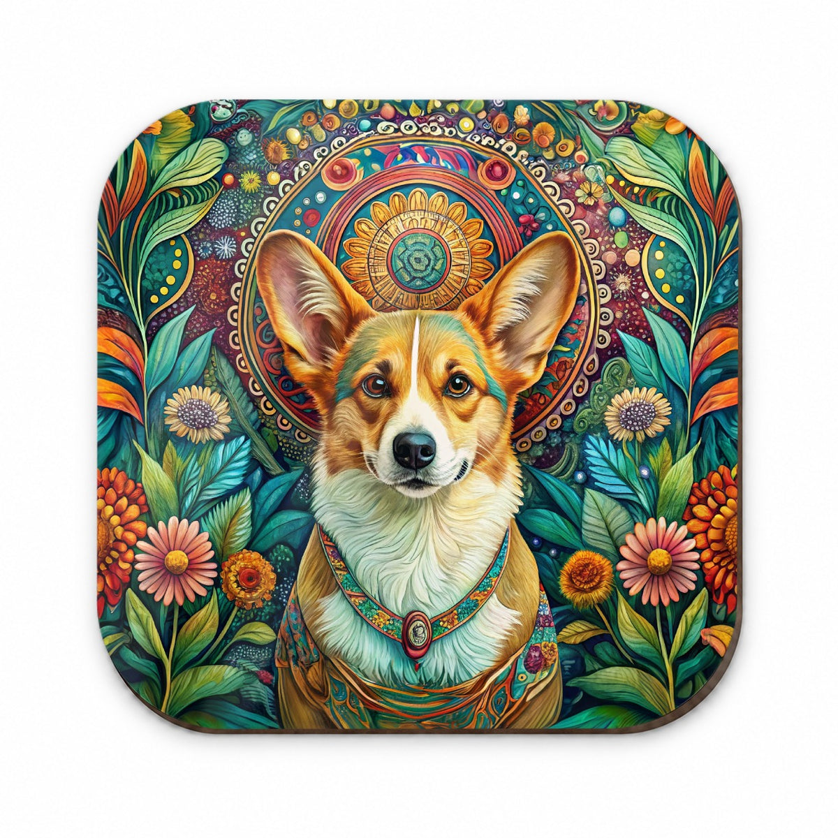 Pembroke Welsh Corgi Dog Bohemian Art Fridge Magnet