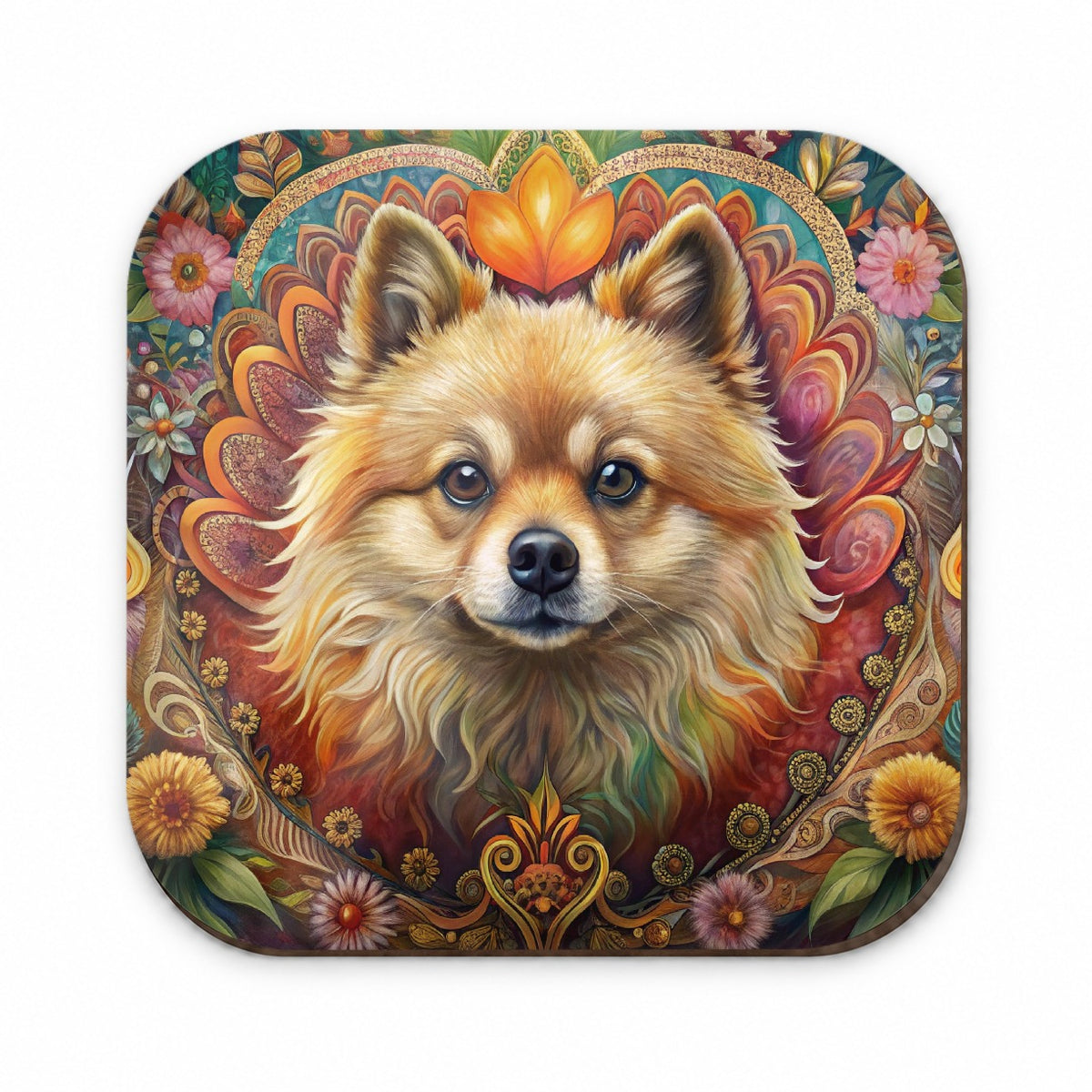 Pomeranian Dog Bohemian Art Fridge Magnet