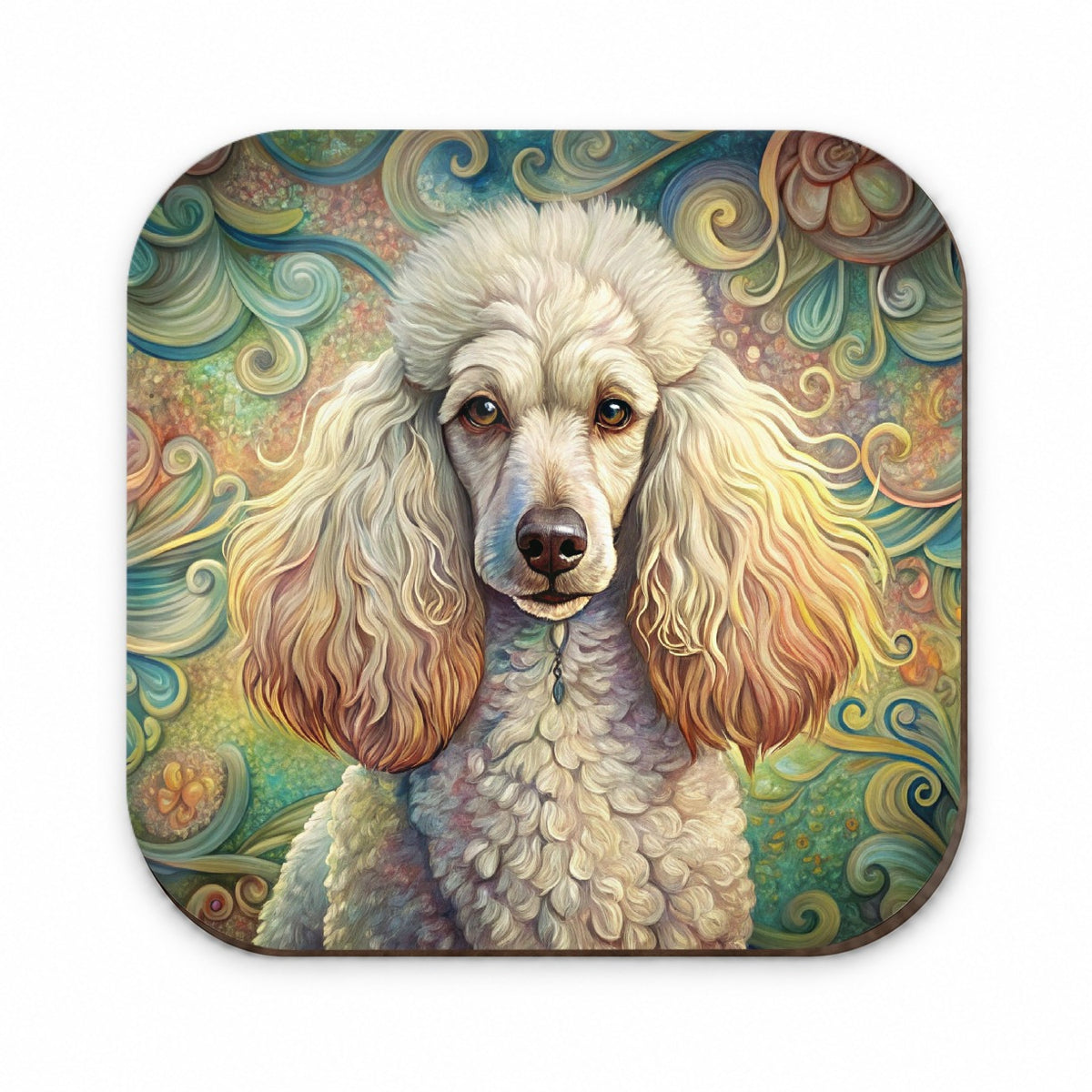 Poodle Dog Art Nouveau Fridge Magnet