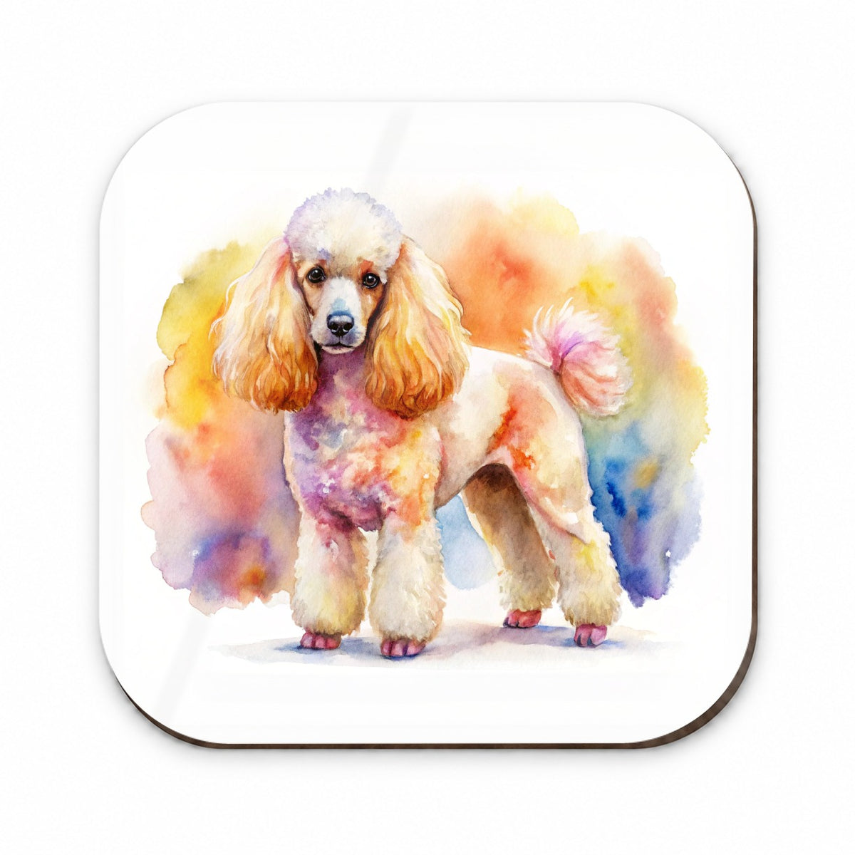 Poodle Dog Watercolor Style Fridge Magnet