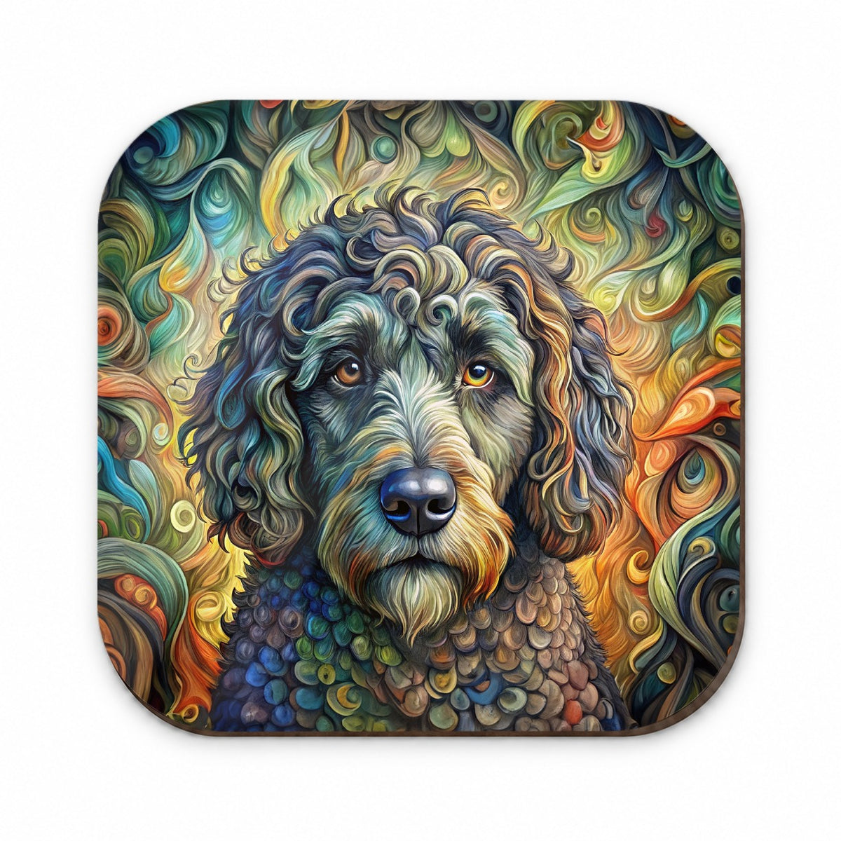 Portuguese Water Dog Abstract Art Fridge Magnet