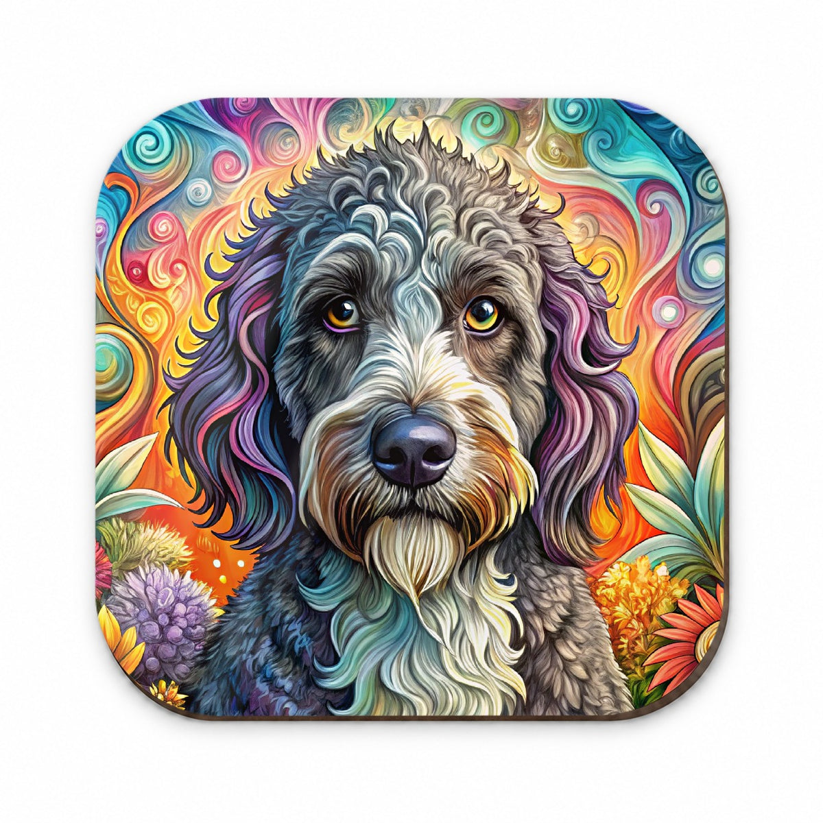 Portuguese Water Dog Bohemian Art Fridge Magnet