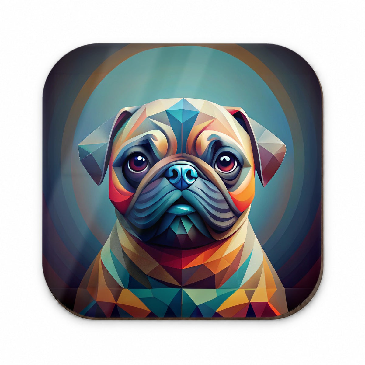Pug Dog Abstract Stylized Art Fridge Magnet