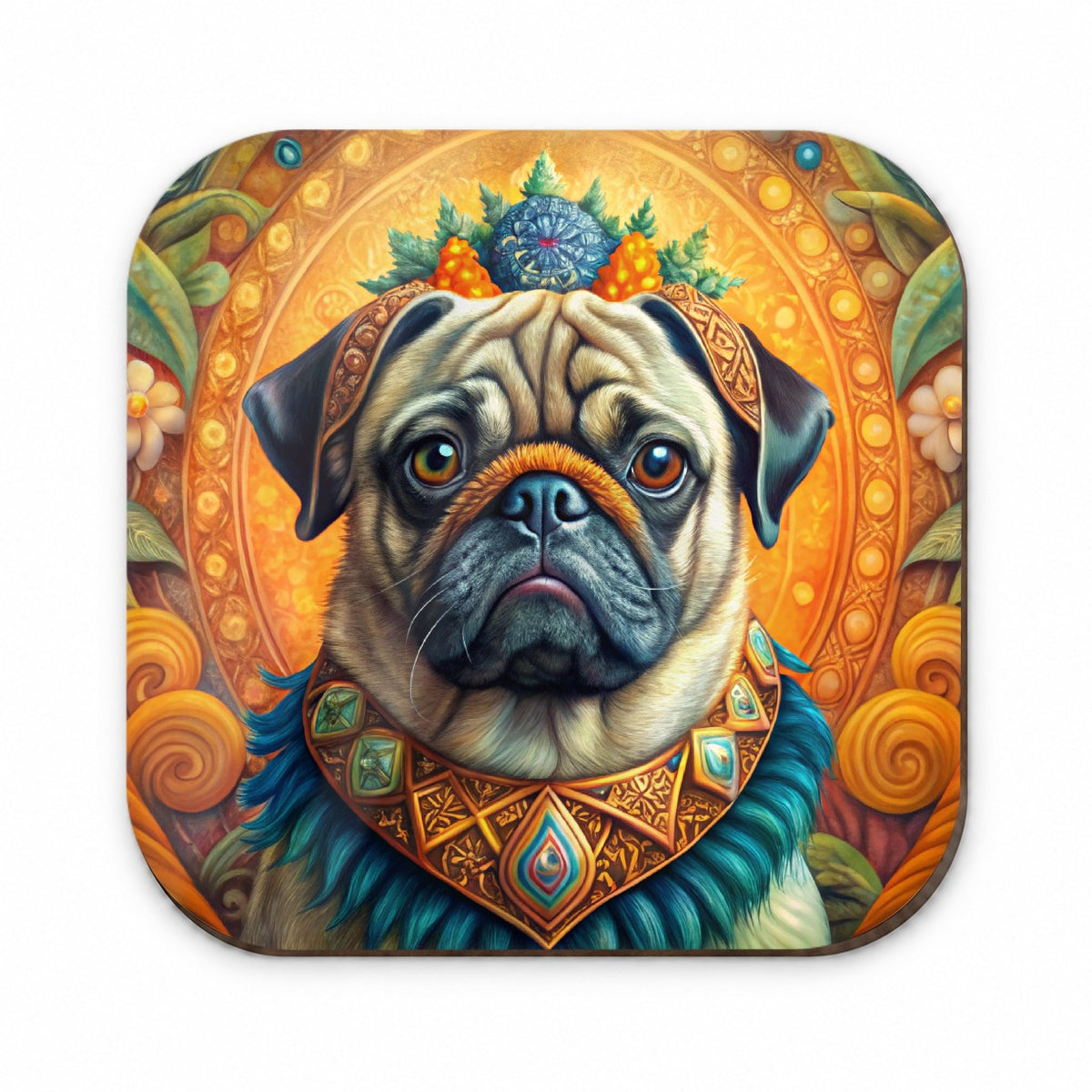 Pug Dog Bohemian Art Fridge Magnet