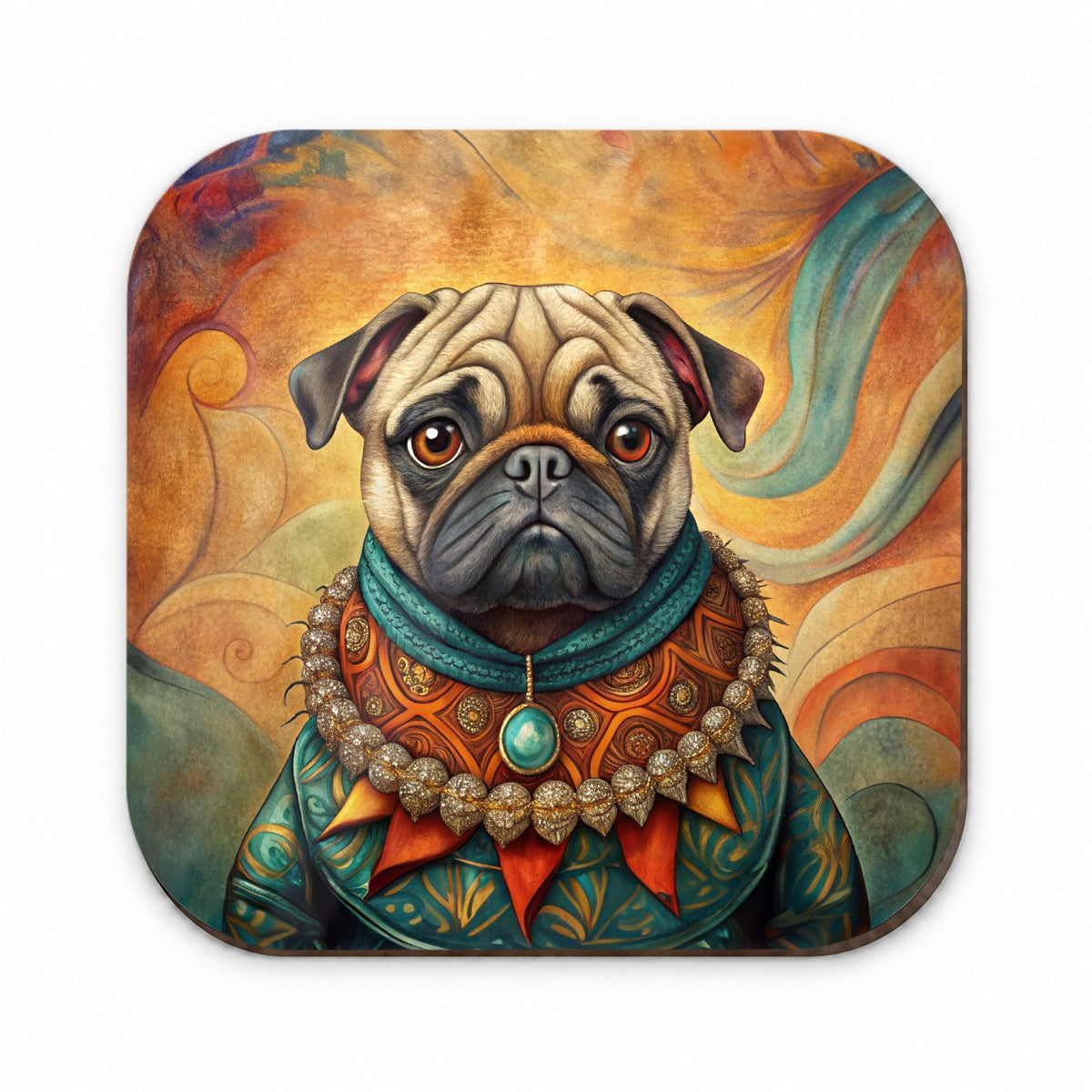 Pug Dog French Bohemian Art Fridge Magnet