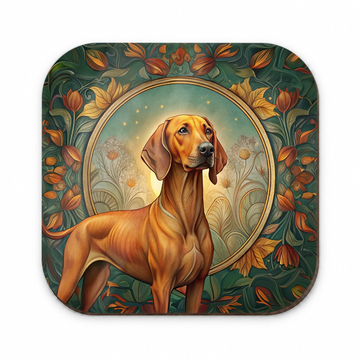 Rhodesian Ridgeback Dog Art Nouveau Fridge Magnet