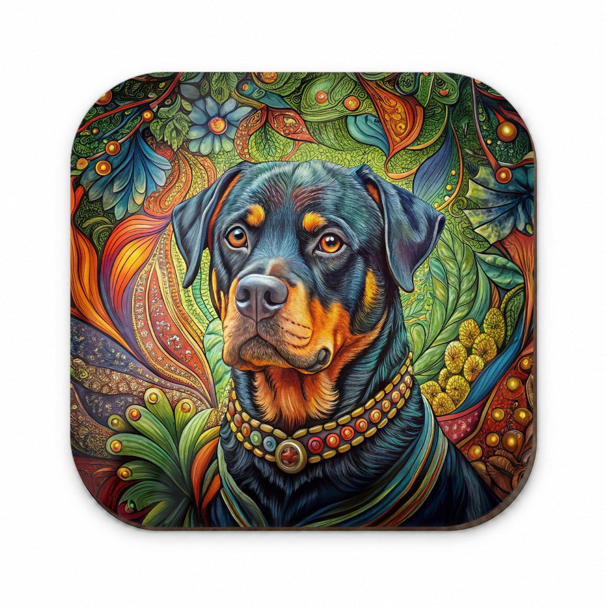 Rottweiler Dog Bohemian Art Fridge Magnet