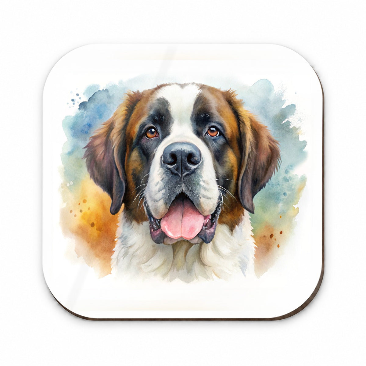 Saint Bernard Dog Watercolor Style Fridge Magnet