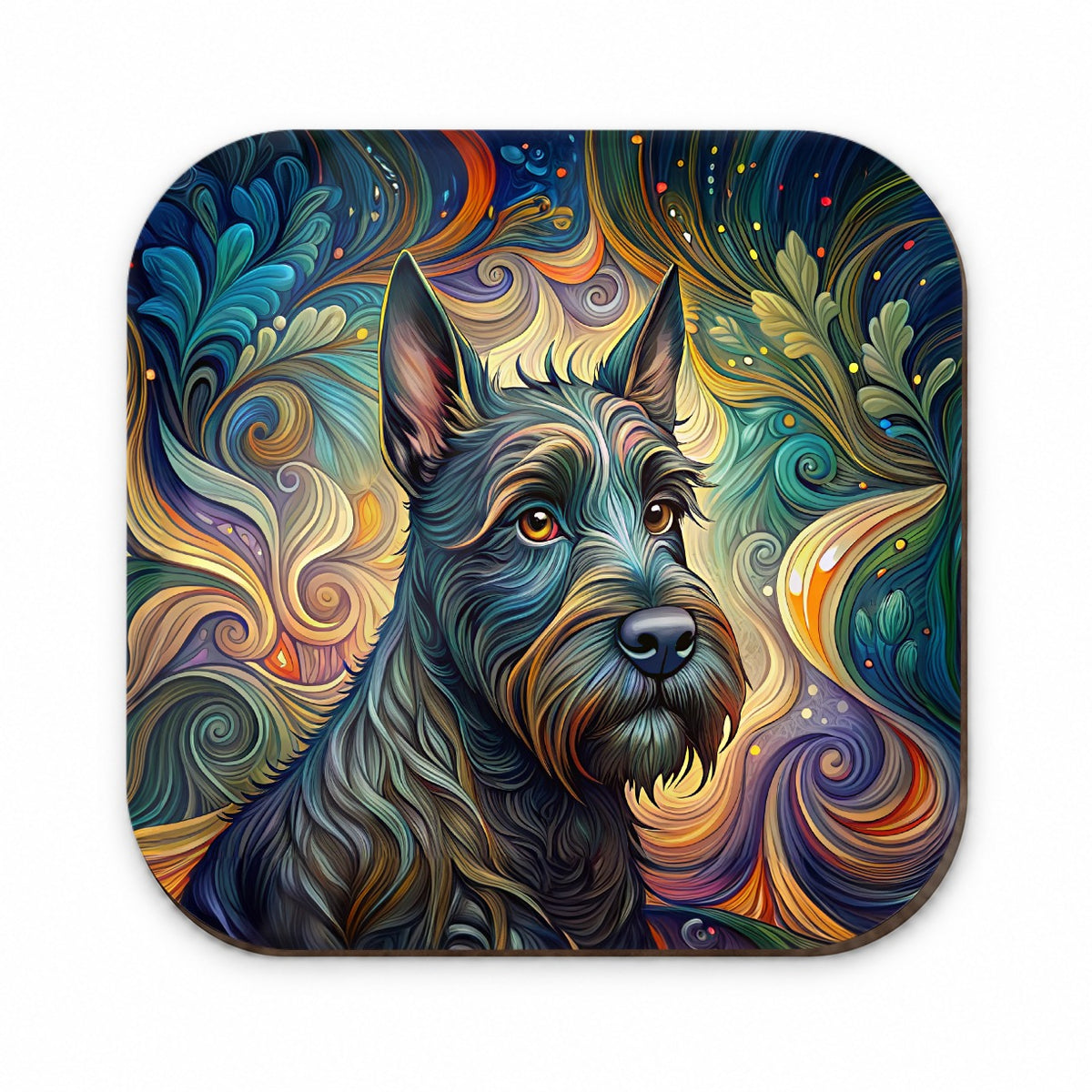 Scottish Terrier Dog Art Nouveau Fridge Magnet